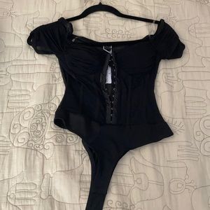Windsor’s black off the the shoulder bodysuit XS